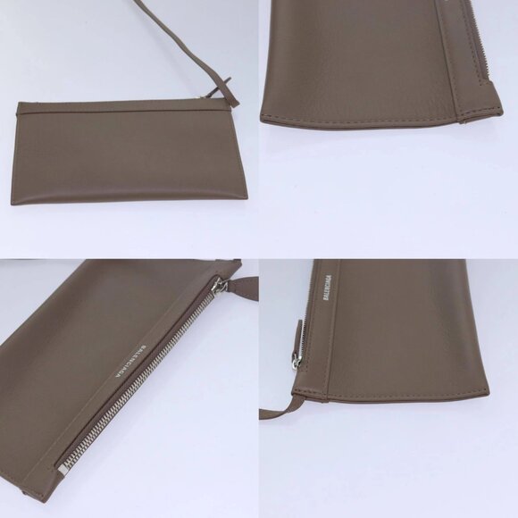 BALENCIAGA Navy Cabas Hand Bag Leather Gray 339933 Auth 80962M - Picture 13 of 15